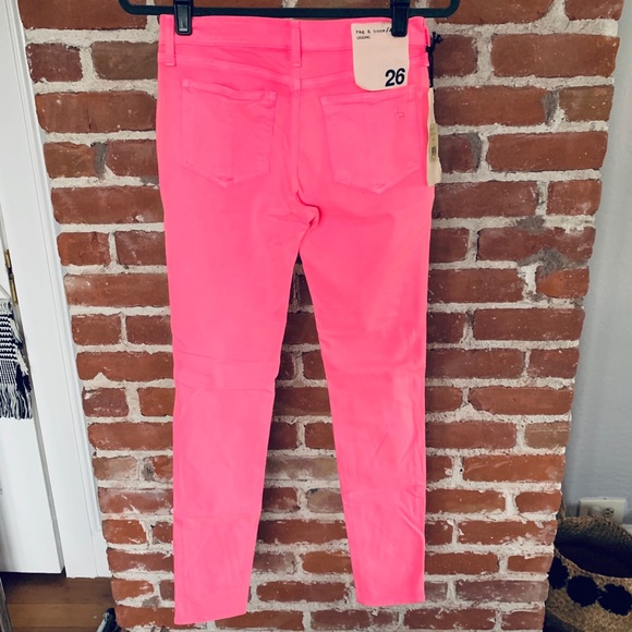 Rag & Bone legging neon hot pink skinny jeans - Picture 3 of 7
